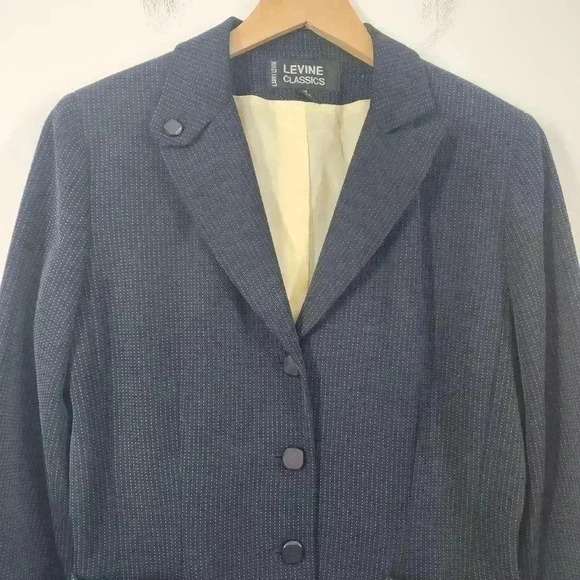 Larry Levine Levine Classics Women's Blazer in Black 12 - Picture 6 of 10